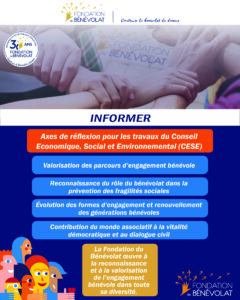LA FONDATION DU BENEVOLAT A PRESENTE SA CANDIDATURE AU CESE EN MARS