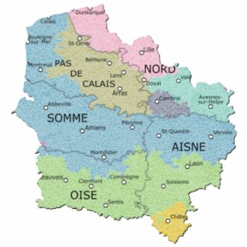 Carte Region Hauts de France Fondation du Benevolat